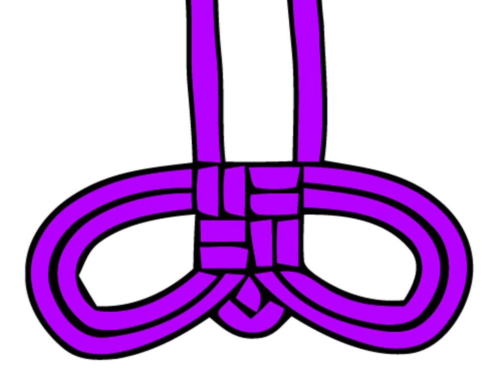 紫色の眼鏡紐