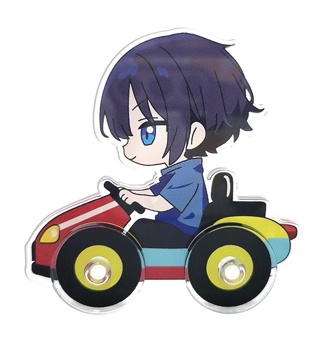 走るアクリルマスコット