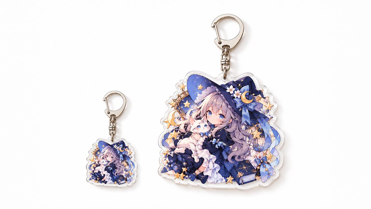 同じイラストを異なるサイズで製作したイメージ